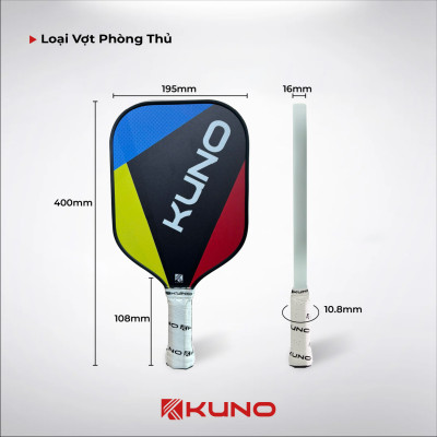 Vợt Pickleball Kuno Prolite 100 Chính Hãng, lối đánh tấn công, phòng thủ, sức chịu lên tới 70kg