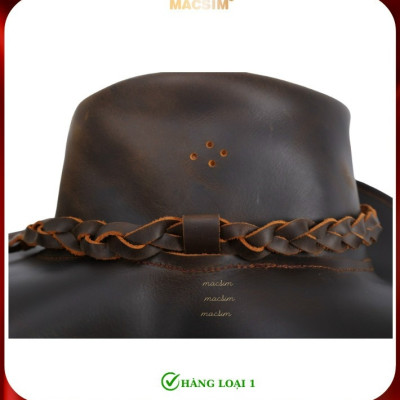 Mũ phớt cao bồi - Mũ cao bồi - Mũ golf thủ - Chất liệu da thô nguyên miếng cao cấp nhãn hiệu Macsim