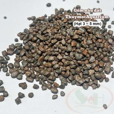 Sạn sỏi gốm Thủy Mộc ceramic, nâu đất, 3 màu trải nền bể cá tép thủy sinh tiểu cảnh