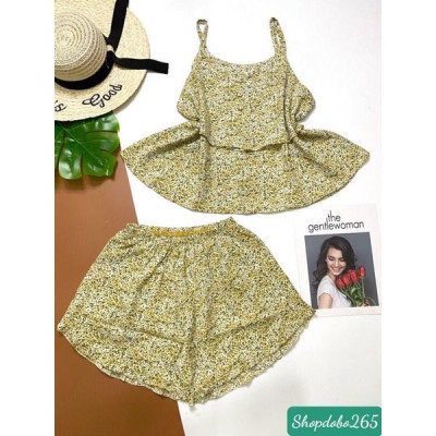 Bộ ngủ 2 dây,đồ bộ nữ,đồ ngủ mặc nhà đùi tầng vải lụa mango cao cấp.