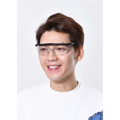 Mắt kính bảo hộ lao động, Kính bảo hộ trong suốt bảo vệ mắt hỗ trợ phòng dịch, chắn gió bụi chống tia UV tròng trong suốt