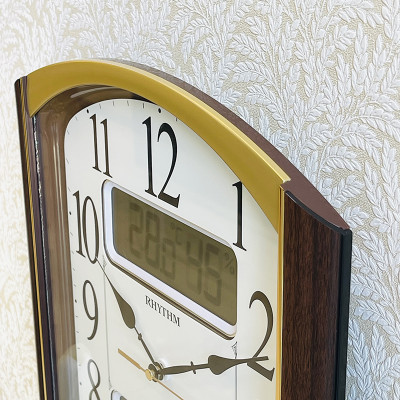 Đồng hồ treo tường hiệu RHYTHM - JAPAN  CFG708NR06 (Kích thước 30.0 x 35.5 x 5.4cm)