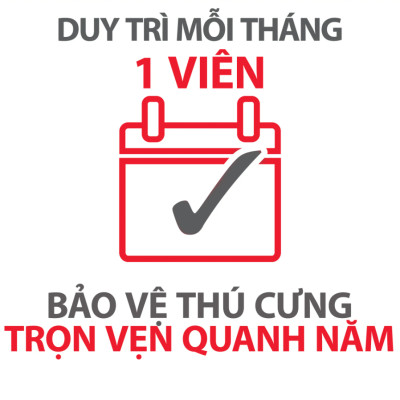 1 hộp x 6 viên HEARTGARD brown tẩy giun cho chó từ 22.5-45kg