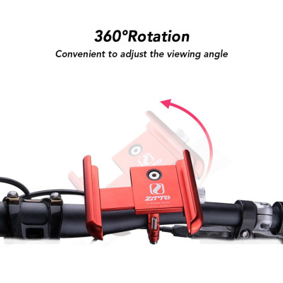 Giá đỡ điện thoại xe đạp ZTTO bằng hợp kim nhôm siêu bền, xoay 360 độ