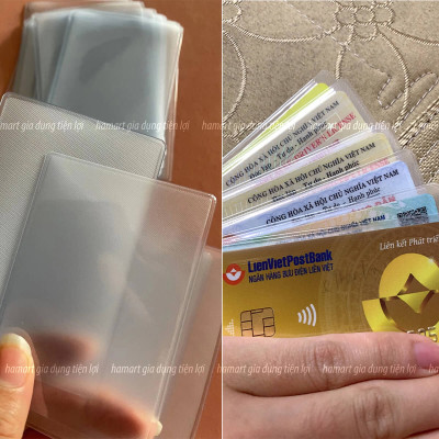 SET 2 Vỏ Bọc Thẻ Căn Cước Công Dân PVC Bán Trong Suốt Đựng CCCD Bằng Lái Xe Thẻ Ngân Hàng Card ATM
