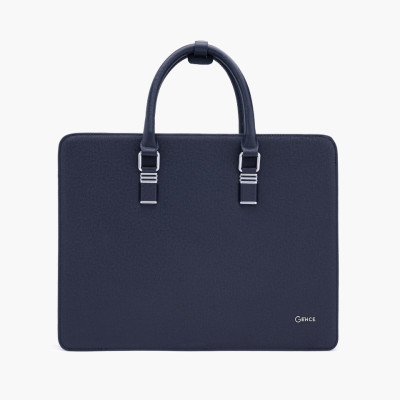 Cặp Da Doanh Nhân Túi Xách Nam GENCE CGL07 Da Bò Khóa Số Cao Cấp Màu Xanh Navy