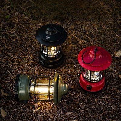 Đèn Cắm Trại Dã Ngoại Du Lịch Sạc USB 1200mAh, Ánh Sáng Vàng Trang Trí - HÀNG CHÍNH HÃNG MINIIN