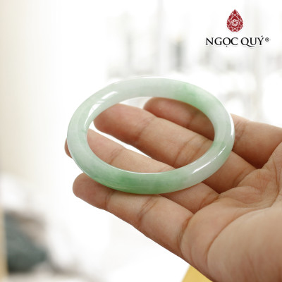 Vòng tay liền khối đá cẩm thạch (có giấy kiểm định) mệnh hỏa, mộc - Ngọc Quý Gemstones