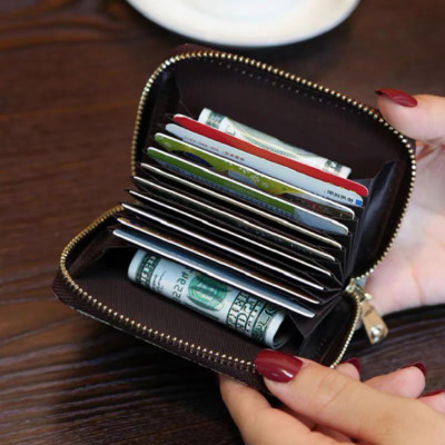 Ví da  ngắn mini cầm tay nữ nhiều ngăn da PU cao cấp, chất da mềm mịn .dùng đựng thẻ , giấy tờ xe , đựng tiền nhỏ gọn và tiện lợi phong cách nữ tính, trẻ trung , hiện đại  