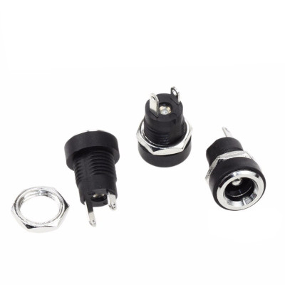 Bộ 10 Jack nguồn DC cái 5.5x2.1mm gồm Ốc Vặn Milliken 