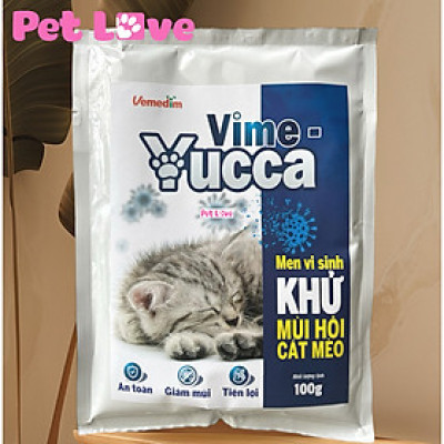 Vime Yucca khử mùi hôi cát mèo (Vemedim, gói 100g)