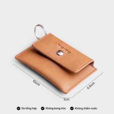 Ví Trita ( Thời trang nam nắp gập kiểu vuông - Ví móc khóa da liberal RMK1 )