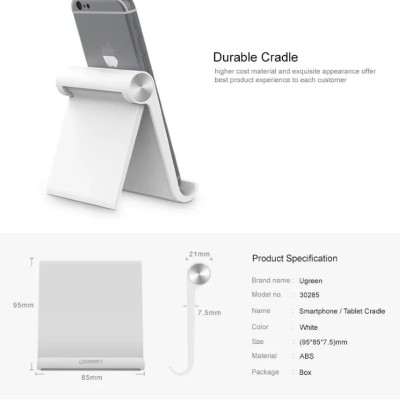 Ugreen UG30485LP115TK Màu Trắng Giá đỡ máy tính bảng để bàn - HÀNG CHÍNH HÃNG