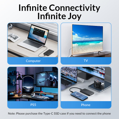 Box Orico Đựng Ổ Cứng HDD/SSD 2.5 inch 25PW1-U3-BK - Hàng chính hãng