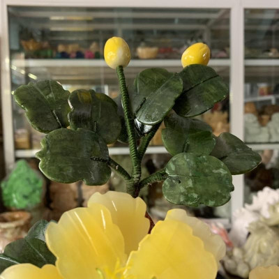 Cây Hoa Tài Lộc Đá Thạch Anh Vàng - cao 30cm