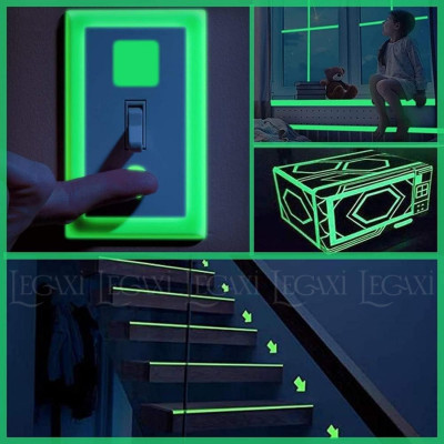 Cuộn băng dán dạ quang trang trí tường nhà cửa Halloween Giáng sinh phát sáng trong tối Legaxi