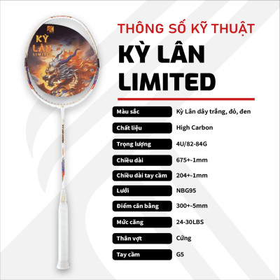 Vợt Cầu Lông KUNO Kỳ bản nâng cấp Chuyên Công, Công nghệ HIGH CARBON, Biểu Tượng Bởi Sức Mạnh Và Đẳng Cấp