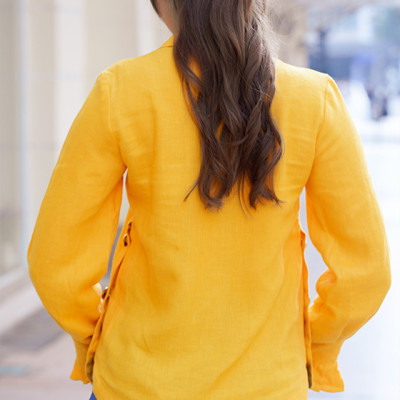 Áo Cổ Ve Linen Susan TOP148 Thời trang thiết kế Hity