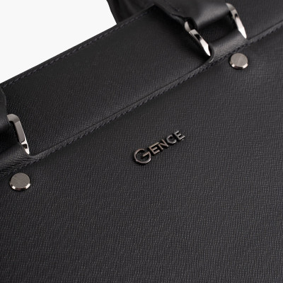 Cặp Xách Nam Công Sở Gence Da Bò Taiga Cao Cấp CGL09 Khóa Số