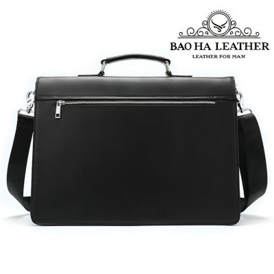 Cặp công sở nam cao cấp BHM8582 Da bò nguyên tấm chống nước, vừa laptop 14inch