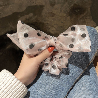 Dây buộc tóc chấm bi nơ to đẹp HD140