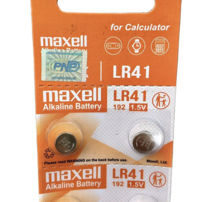 Pin LR41 / AG3 / L736F Maxell Nhật Bản 1,5V Vỉ 10 Viên