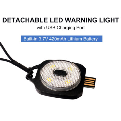 Single Shoulder Bag Fishing Tackle Bag Outdoor Shoulder Storage Bag Fishing Gear Bag with 2 Bait Boxes LED Warning Light