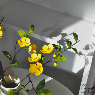 Hoa giấy handmade trang trí Tết, Cành Hoa Mai handmade , Maypaperflower - hoa giấy nghệ thuật, hoa cắm bình, decor nhà ở