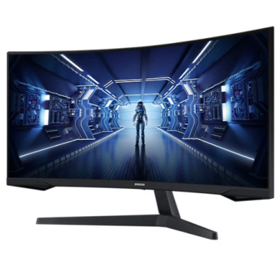 Màn Hình Cong Gaming Samsung LC34G55TWWEXXV ( 34 Inch WQHD VA (3,440 x 1,440) 165Hz / 1ms / DP 1.4 / HDMI / Jack Audio 3.5 / Freesync ) - Hàng Chính Hãng