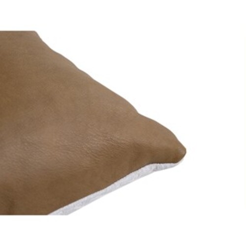Gối sofa tựa lưng hình vuông cao cấp, kết hợp da bò thật và vải DVQ6008M | REEKO