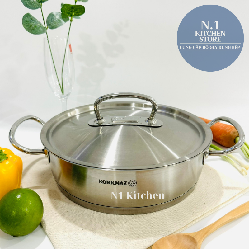 Nồi inox cao cấp Korkmaz Proline 3.1 lít thân thấp - A1172