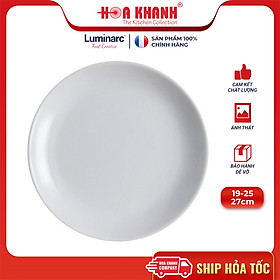 Đĩa Thủy Tinh Luminarc Diwali Granit 25cm - bộ 6 đĩa - P0870