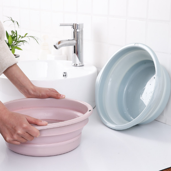 Thau nhựa gấp gọn đa năng12x35cm, giao màu ngẫu nhiên+ Tặng kèm thau gấp gọn đa năng 9x25cm - Hàng chính hãng (Giao màu ngẫu nhiên)