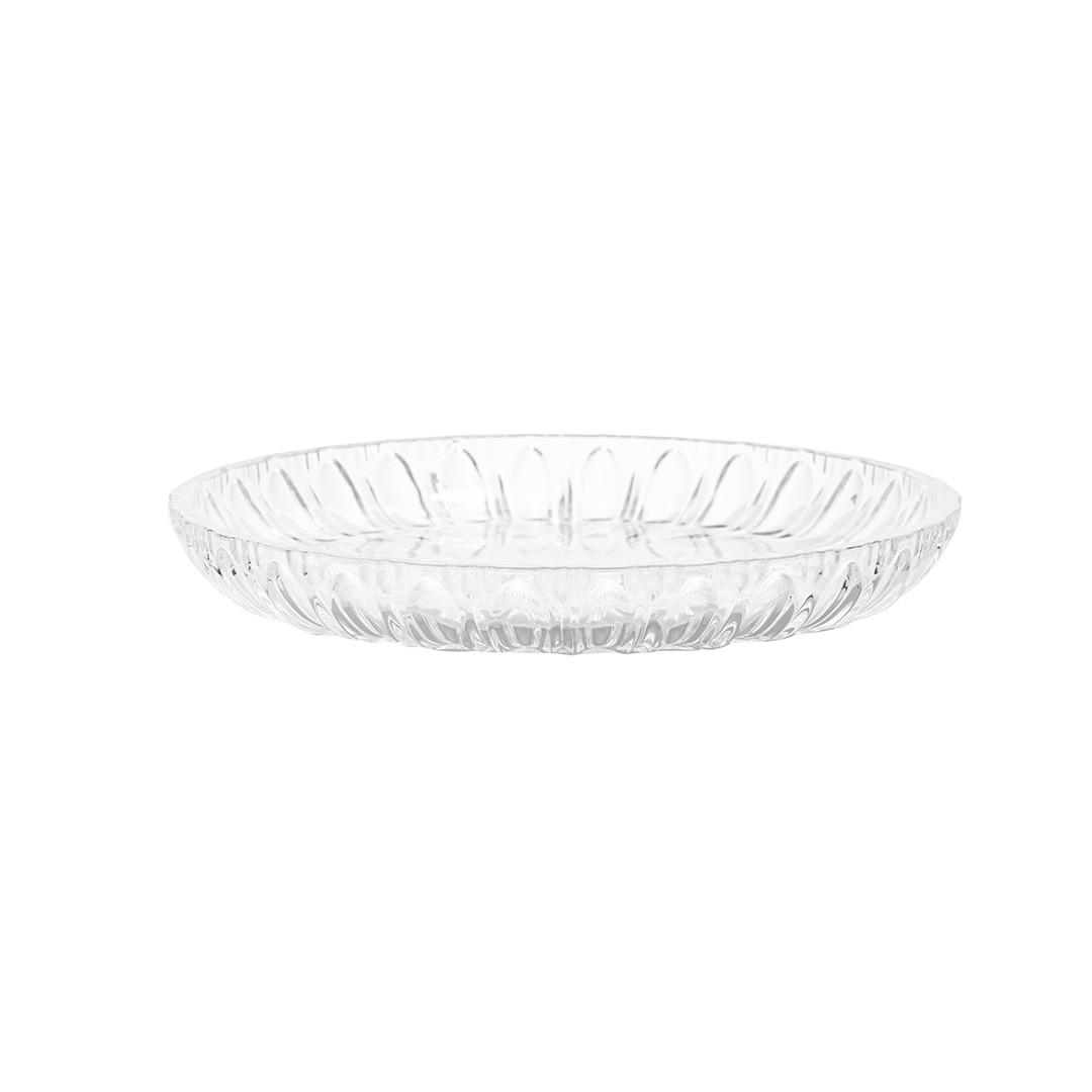 Khay trái cây nhựa JB vân gợn sóng - Trong suốt - Cobihome