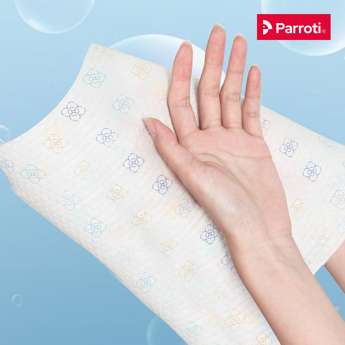 Khăn giấy cuộn đa năng, lau bếp, lau kính, chén bát, lau tay (50 khăn/cuộn, 25cm x25cm) - Parroti Bingo NG01