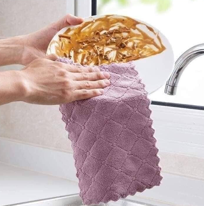 Khăn lau nhà bếp siêu thấm hút 2 mặt đa năng mềm mịn - Henrysa