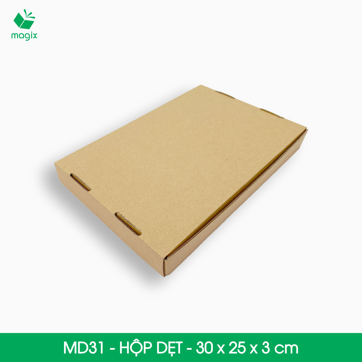 MD31 - 30x25x3 cm - 25 Thùng hộp carton trơn đóng hàng