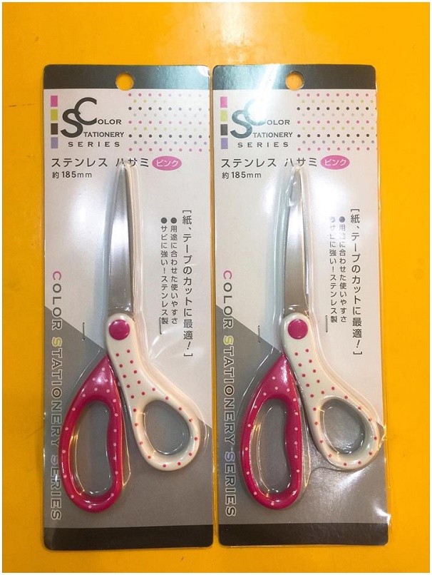 Combo 03 Kéo văn phòng không gỉ Echo Metal - Made in Japan (Giao màu ngẫu nhiên)