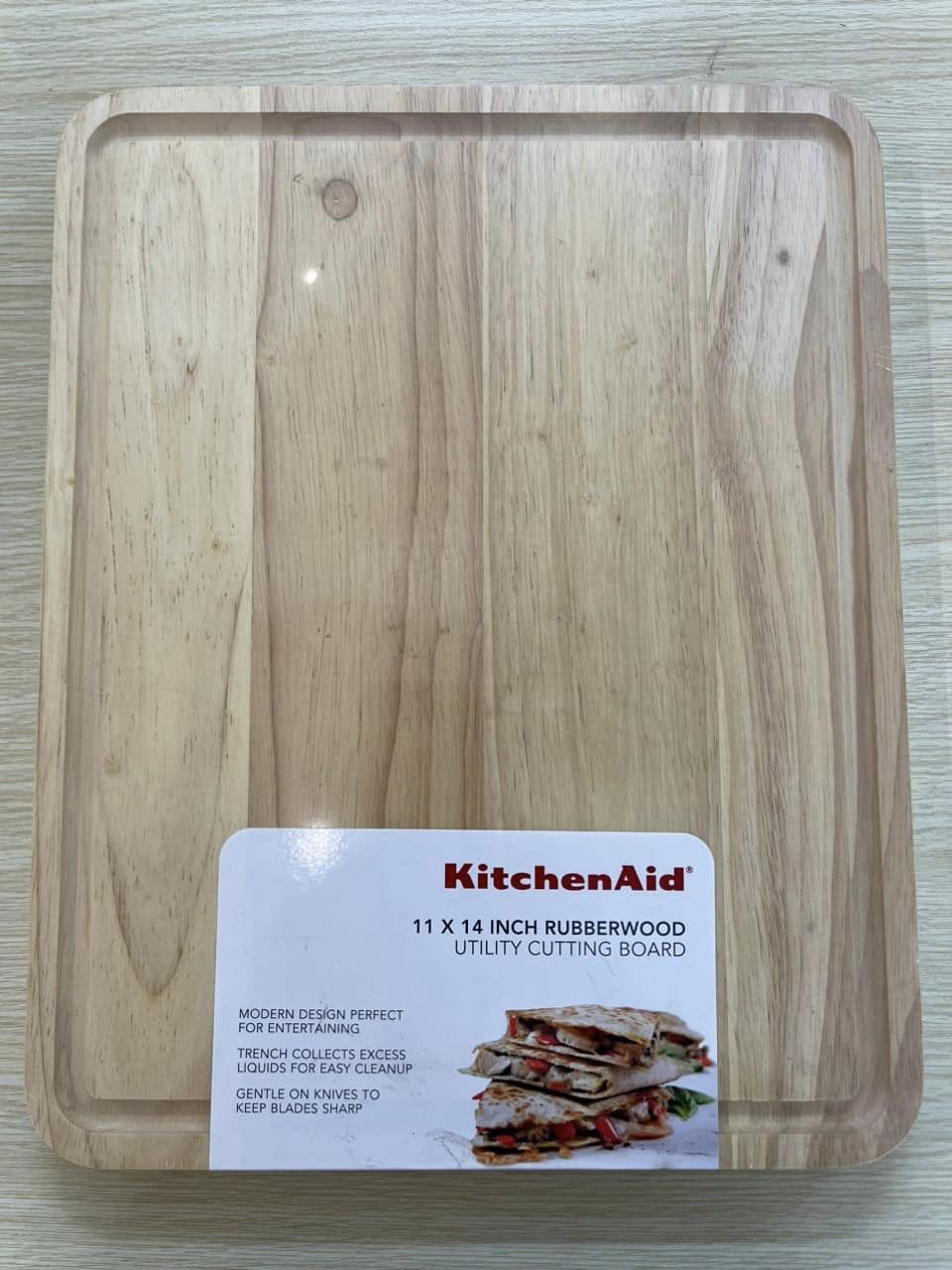 THỚT TRE KITCHEN AID 35x25x2cm Hàng chính hãng