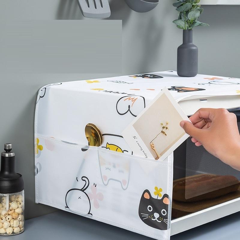 Vỏ Bọc Lò Vi Sóng Chống Thấm Nước / Dầu / Bụi Bẩn Họa Tiết Dễ Thương Tiện Dụng Cho Nhà Bếp