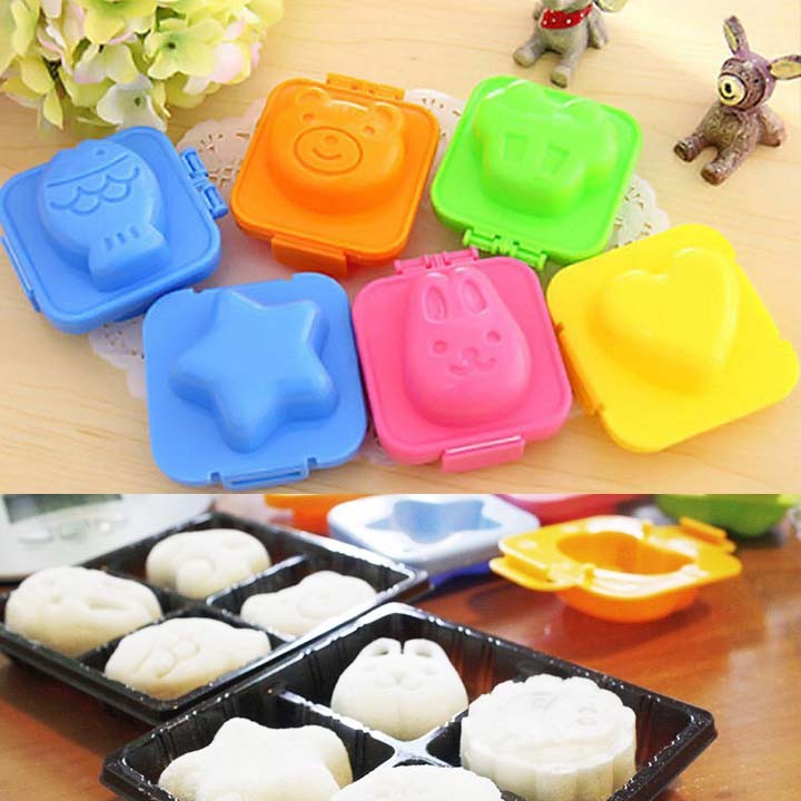 Bộ 6 khuôn ép cơm ép trứng ép bánh dễ thương cho bé