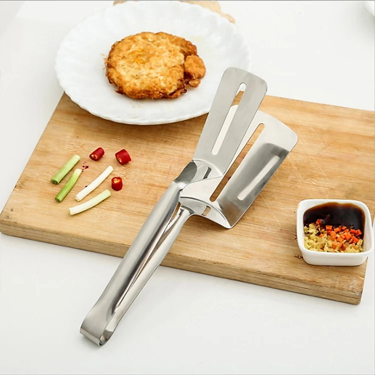 Kẹp inox gắp thức ăn - xẻng lật thực phẩm chiên đồ ăn bằng inox 304