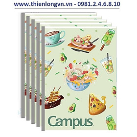 Lốc 5 quyển vở kẻ ngang 120 trang B5 Campus mẫu mới NB-BFO2-120