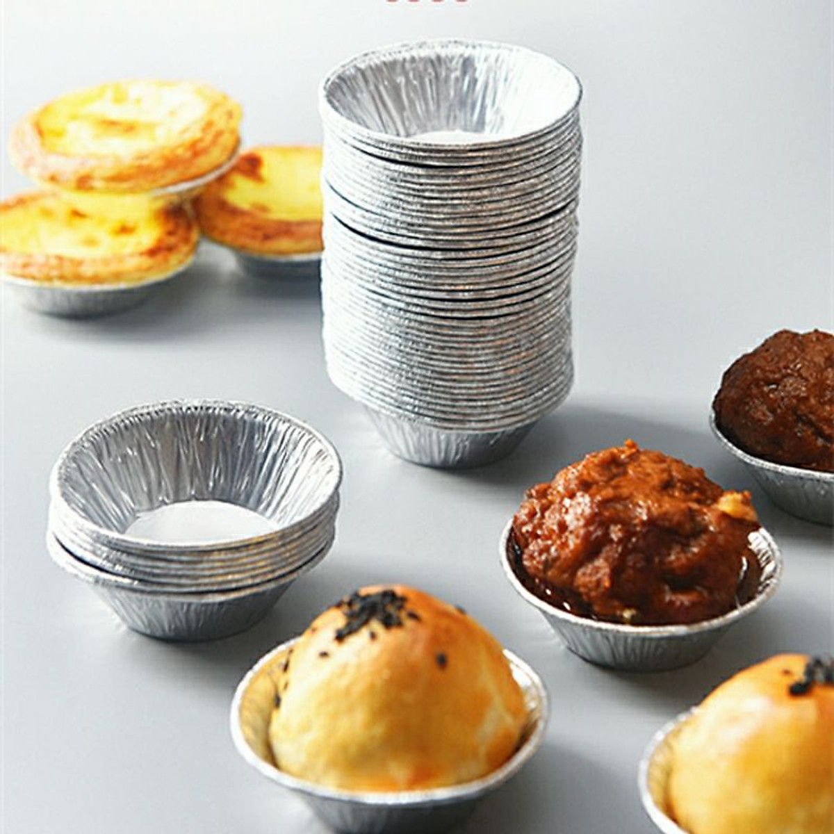 Cốc Chén Giấy Bạc Lót Khuôn Nướng Bánh tart Trứng - Bát Bạc Nướng Hàu Tiện Dụng - HÀNG LOẠI 1 - CHÍNH HÃNG MINIIN