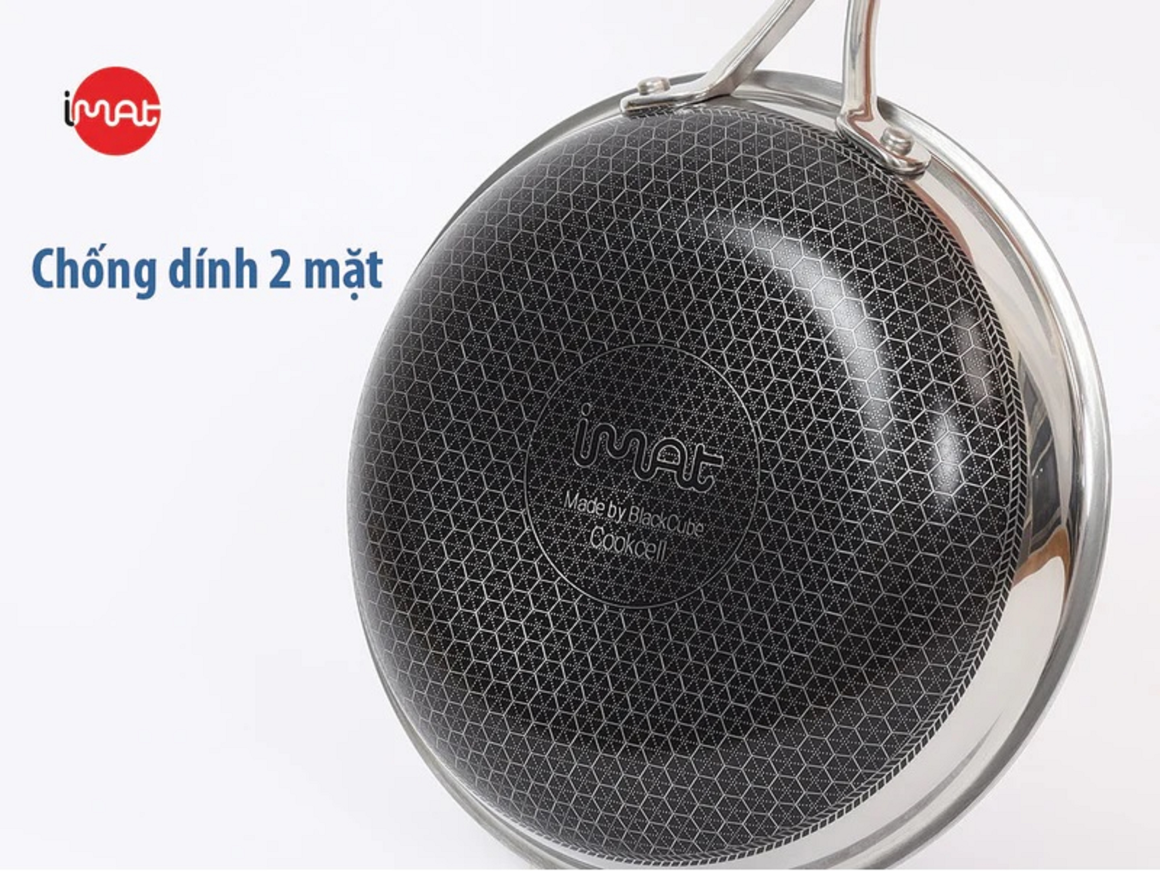 Chảo chiên iMat Hybrid lòng xanh