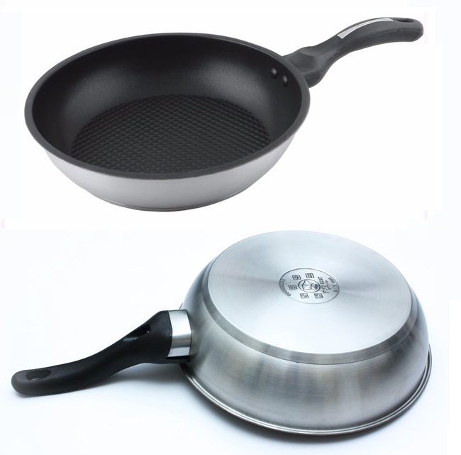 Chảo Inox Chống Dính 3 Đáy Fivestar Đủ Kích Thước 22/24/26/28 cm - Chất Lượng Cao Chính Hãng - Sử Dụng Được Tất Cả Loại Bếp