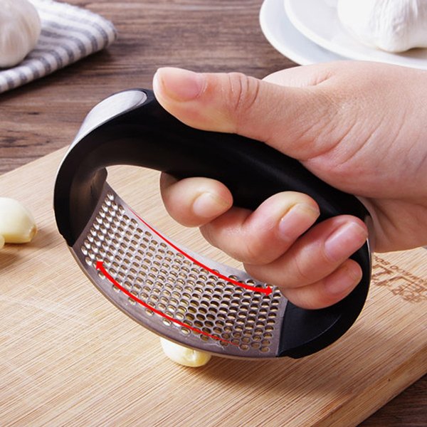 Dụng cụ ép tỏi nghiền tỏi bằng thép không gỉ có tay cầm tiện lợi