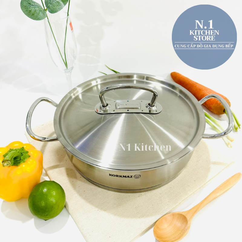 Nồi inox cao cấp Korkmaz Proline 3.1 lít thân thấp - A1172