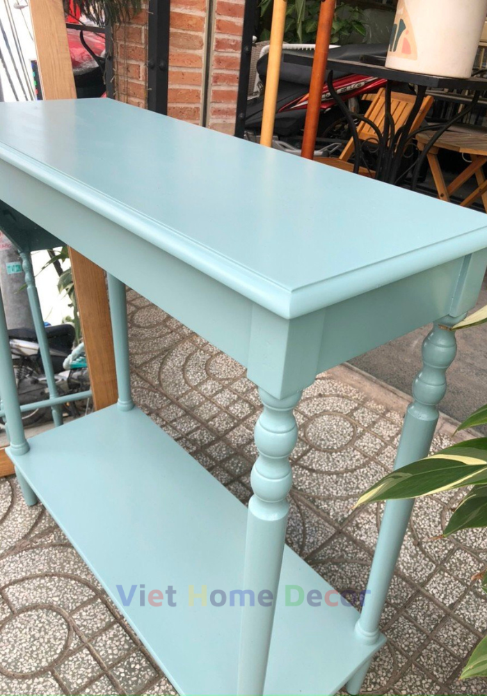 Bàn Console Trang Trí Chân Tiện Màu Xanh Lam 9001- Thương hiệu Viet Home Decor