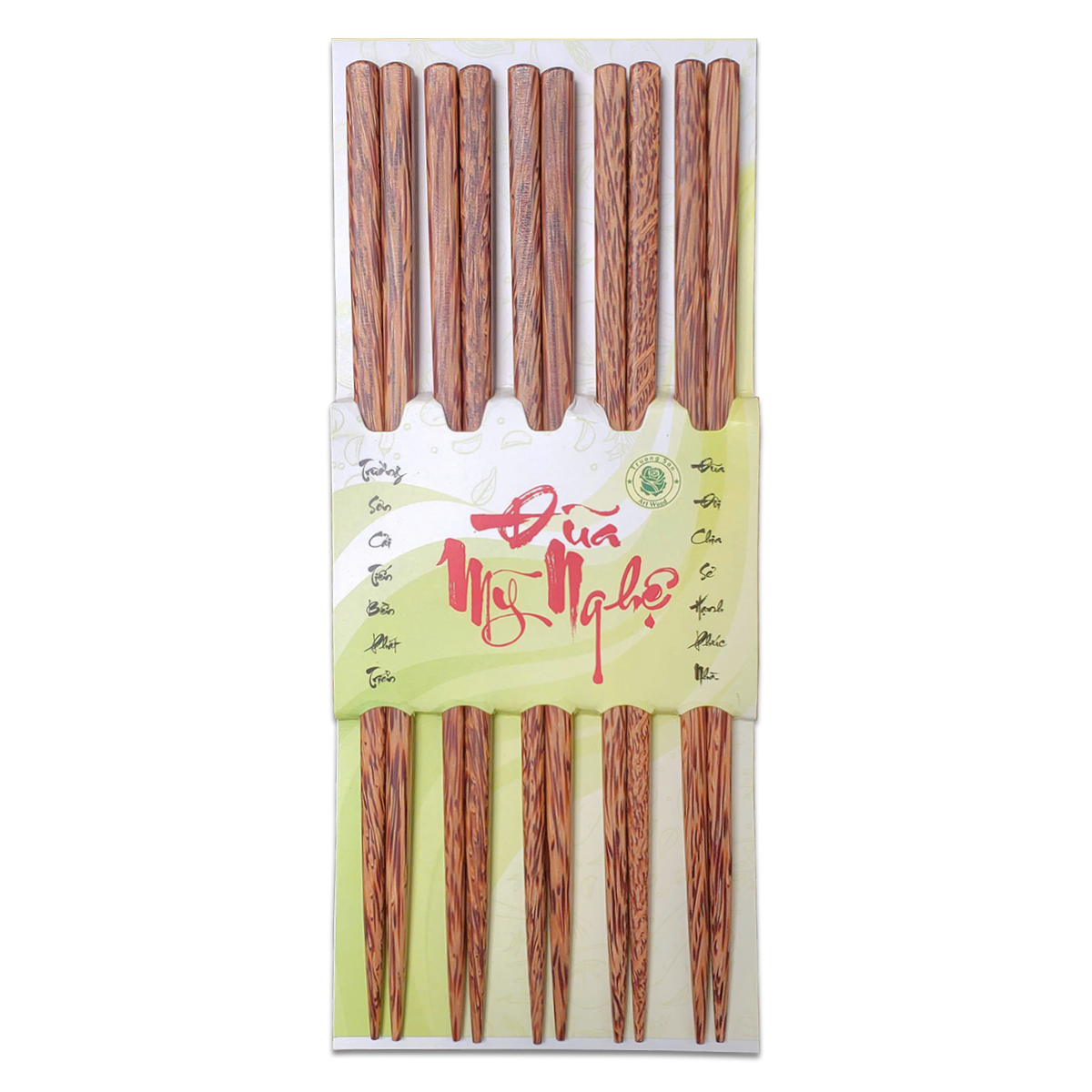 Đũa Gỗ Dừa Tiện Đầu - Đồ Dùng Nhà Bếp Thủ Công Mỹ Nghệ